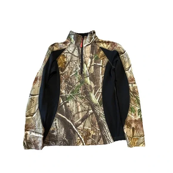 All Game Outfitters Women's Camo 1/4 Zip Size Medium Hunting Camouflage - Picture 2 of 10